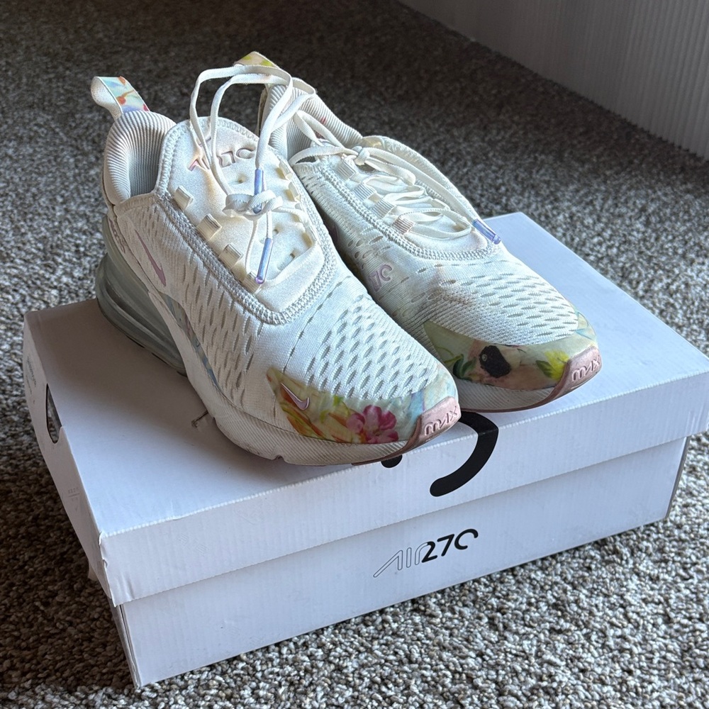 Nike Air Max 270 Cream with Floral Accents